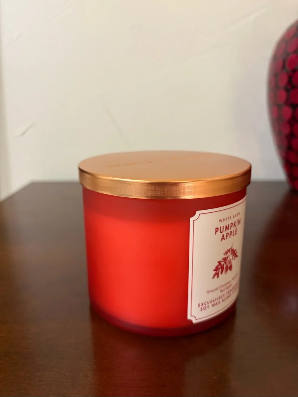 Bath & Body Works Pumpkin Apple Foaming Hand Soap & 3 Wick Candle Set